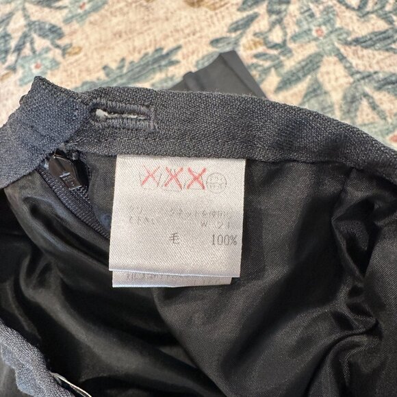 Issey Miyake Wool Pleated Grey Midi Skirt - Picture 5 of 6